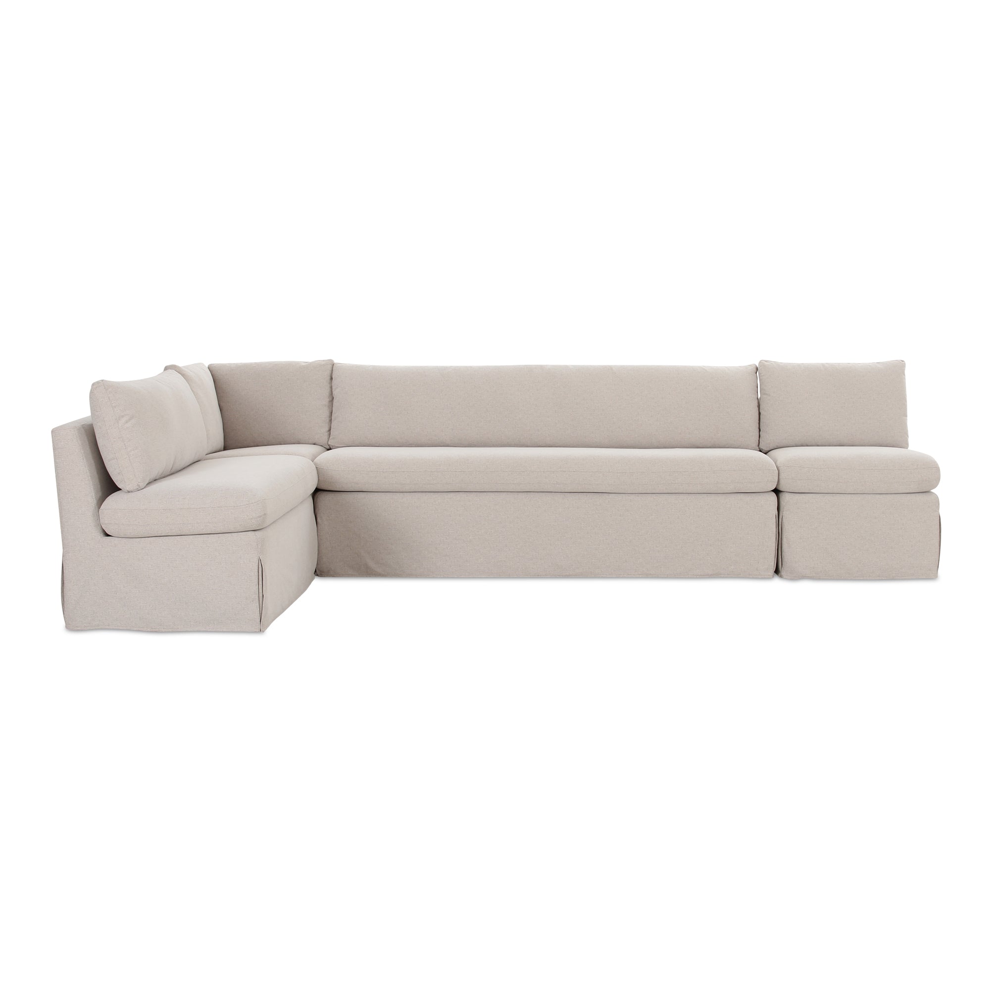 Fable Slipcover Dining Banquette L-Shape 125.5 in.