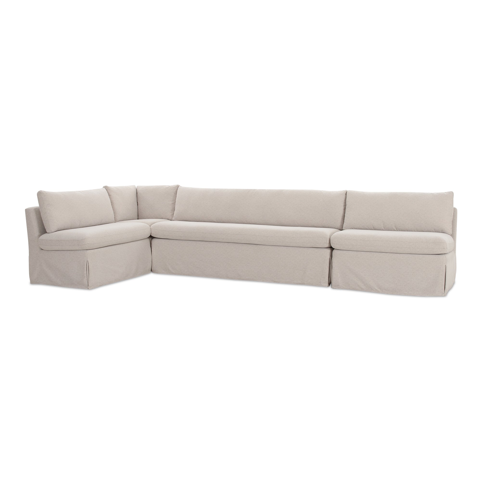 Fable Slipcover Dining Banquette L-Shape 139.5 in.