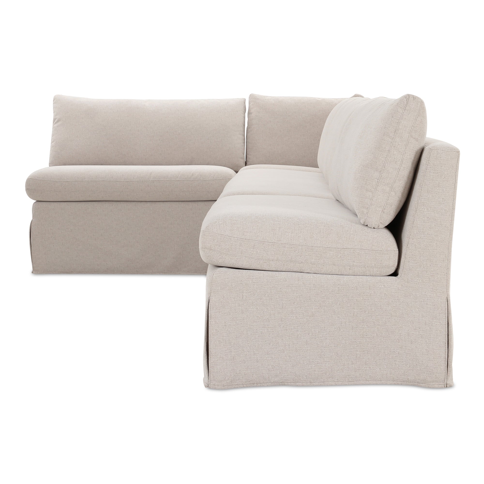 Fable Slipcover Dining Banquette L-Shape 139.5 in.