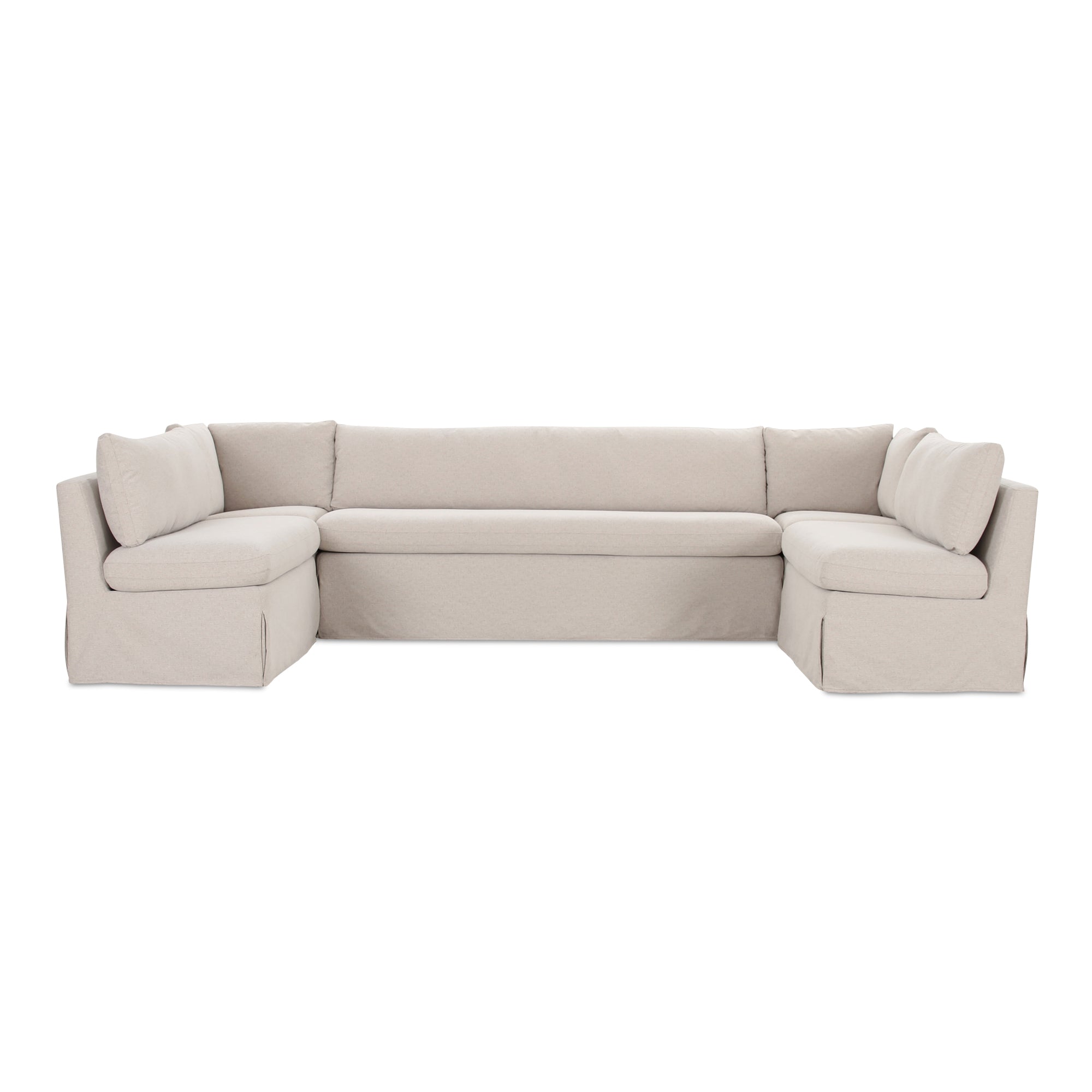 Fable Slipcover Dining Banquette U-Shape 129 in.