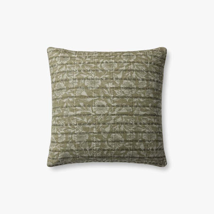 PJS0024 Green / Grey Pillow - 18"