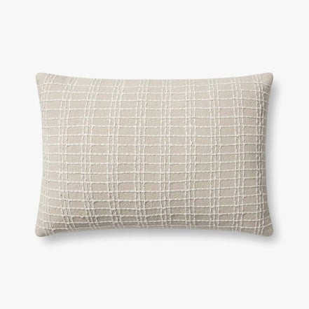 PJS0017 Beige / Ivory Pillow - 16" x 26"