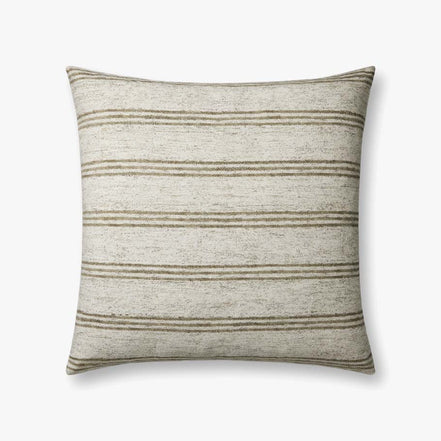 PAL0040 Zephyr Ivory / Olive Pillow - 22"