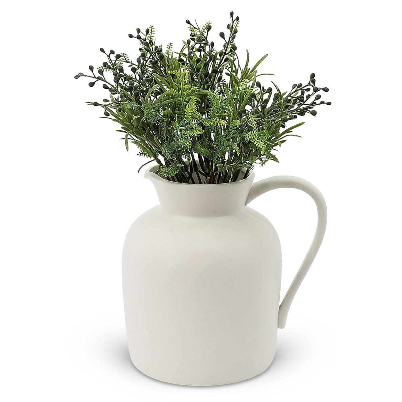 13" Vintage Sage Green Ferns (Set of 3)