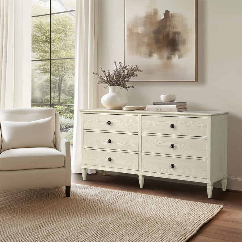Victoria 6-drawer wood dresser