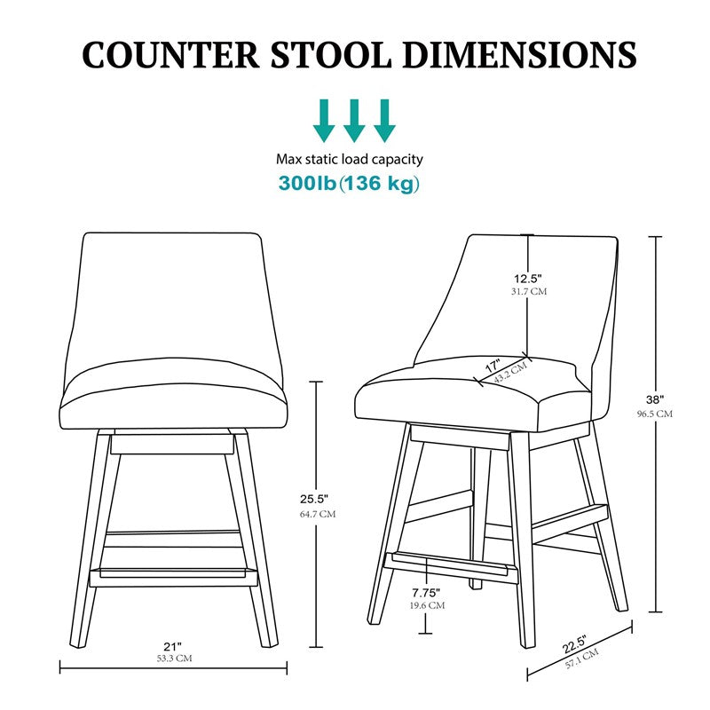 Winfield Swivel Counter Stool