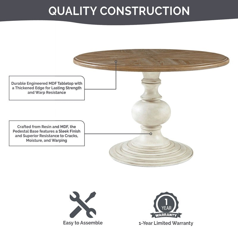 Lexi 46" Round Pedestal Dining Table