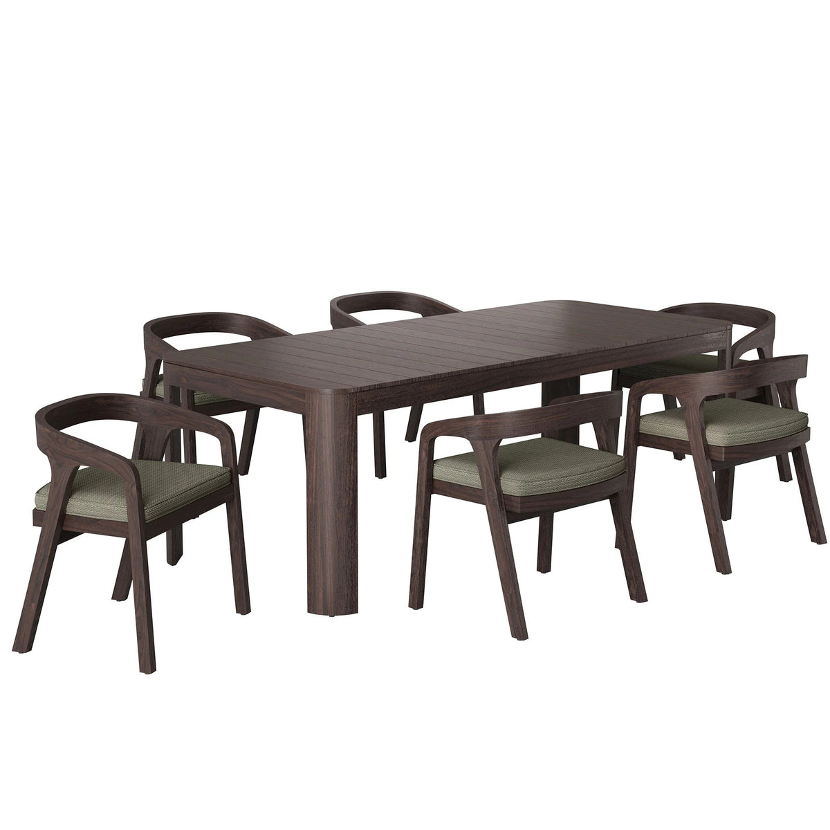 Kona 7-Piece Outdoor Teak Wood Dining Set