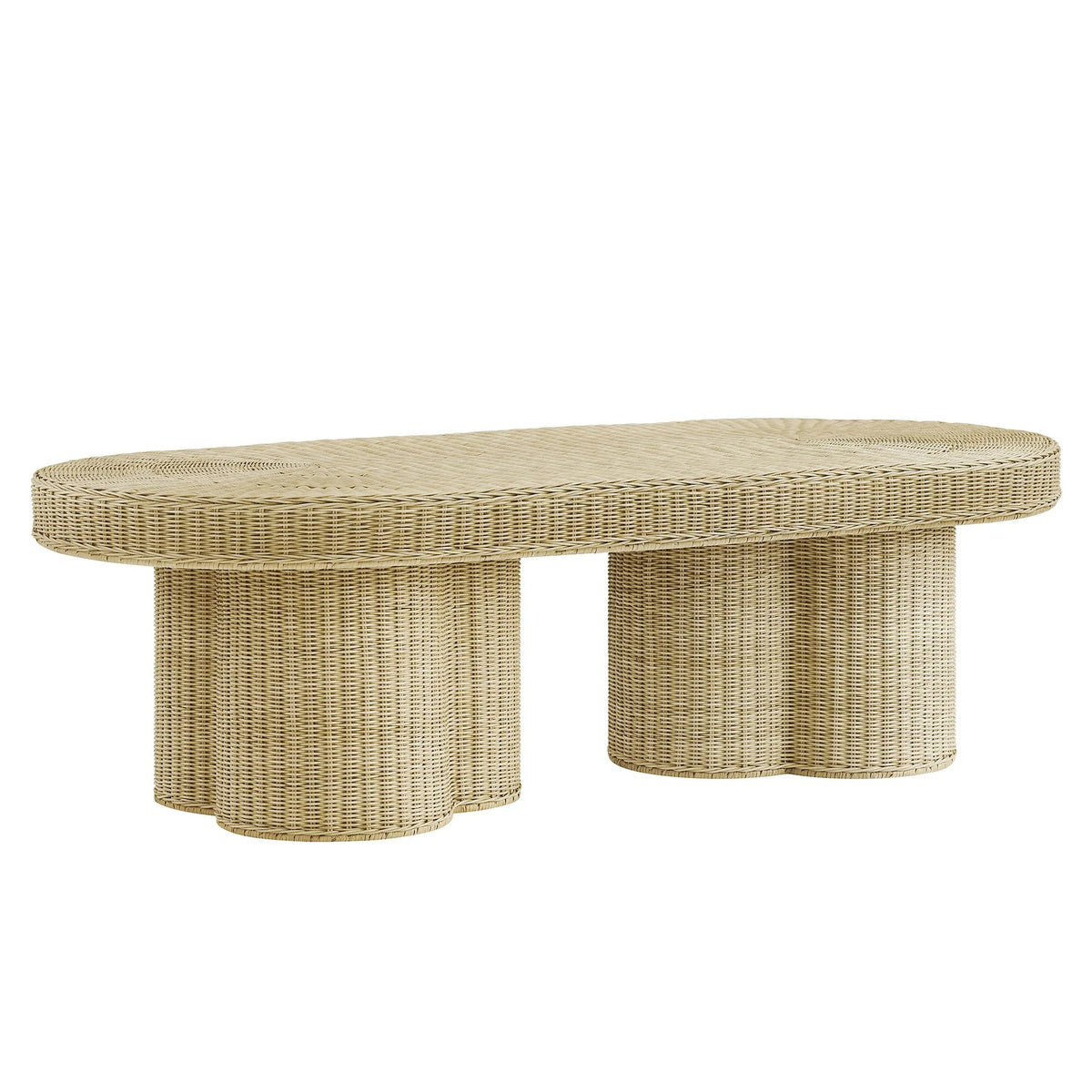 Sarova Natural Rattan Oval Pedestal Coffee Table
