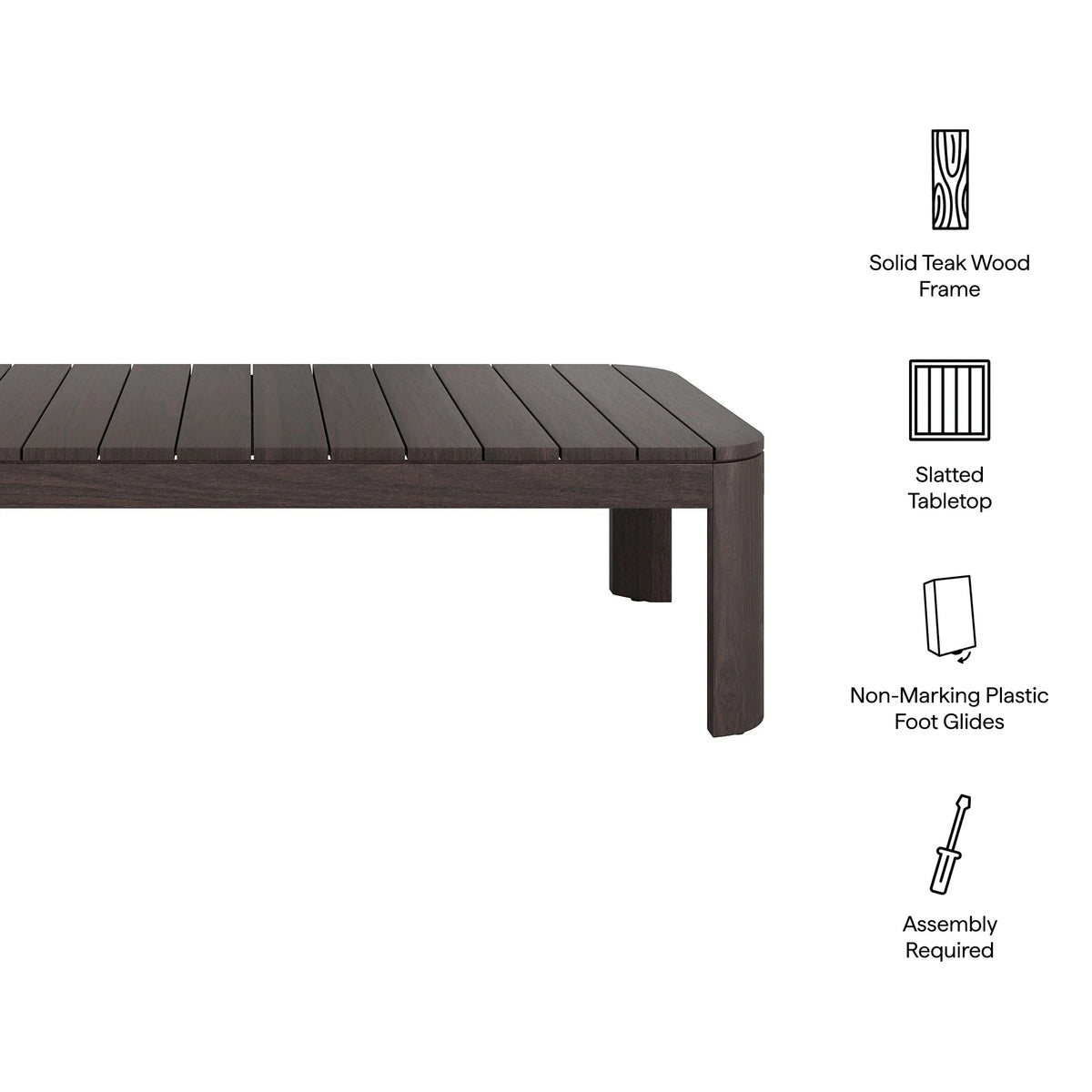 Kona Outdoor Teak Wood Coffee Table
