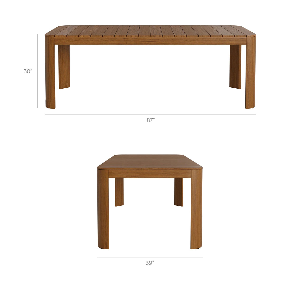 Kona Outdoor Teak Wood Dining Table
