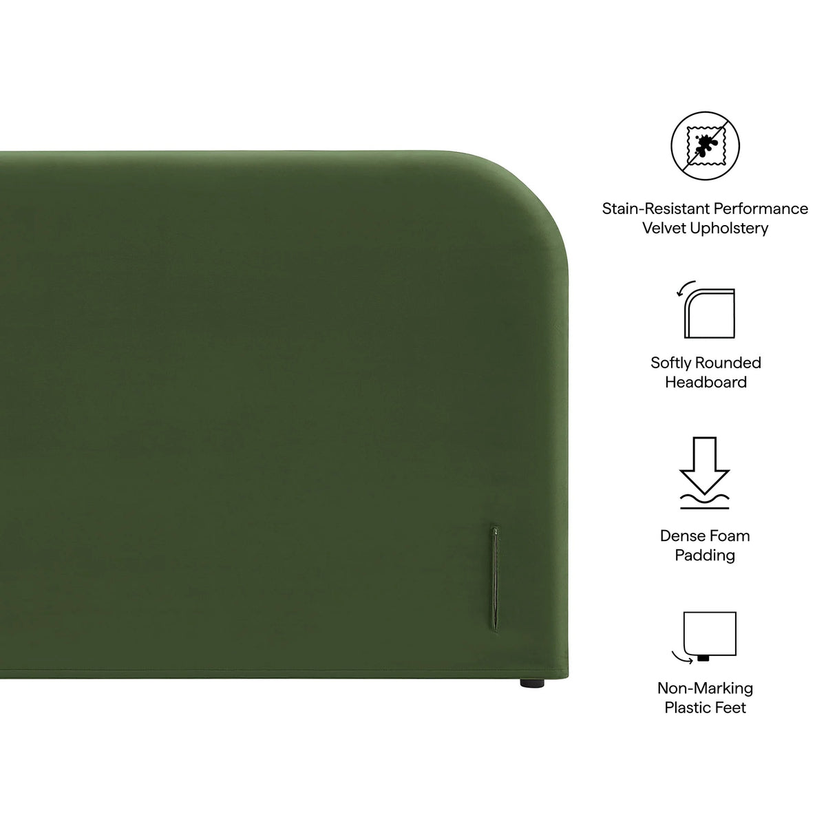 Keynote Stain-Resistant Performance Velvet Headboard