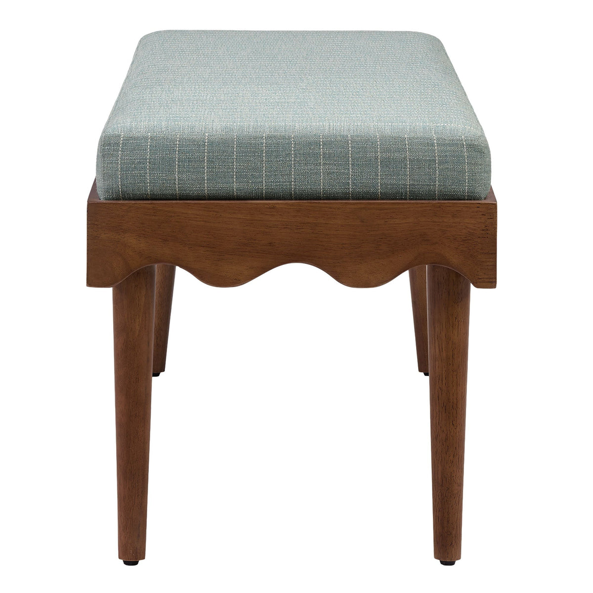 Mirette Scalloped Edge Striped Accent Bench
