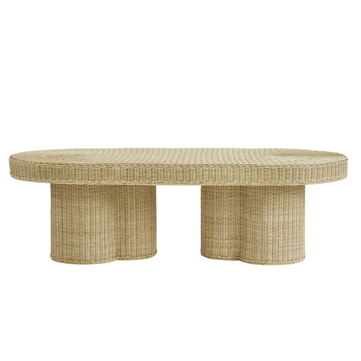 Sarova Natural Rattan Oval Pedestal Coffee Table