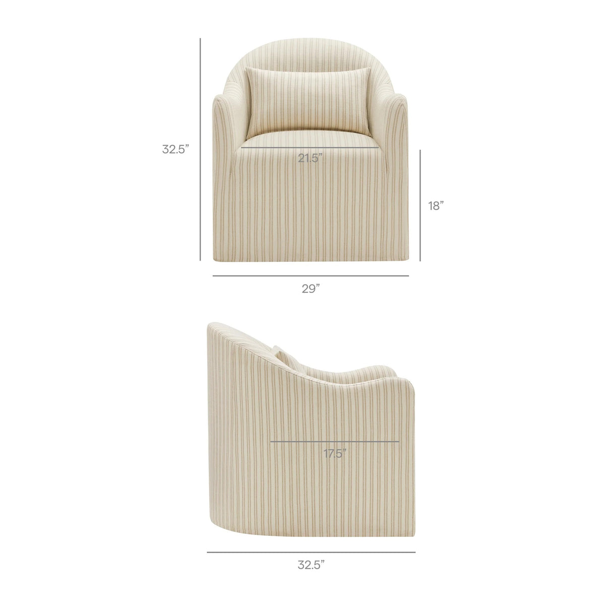 Bardot Striped Accent Chair
