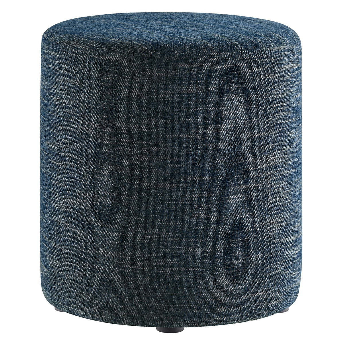 Callum Woven Heathered Fabric Upholstered Ottoman