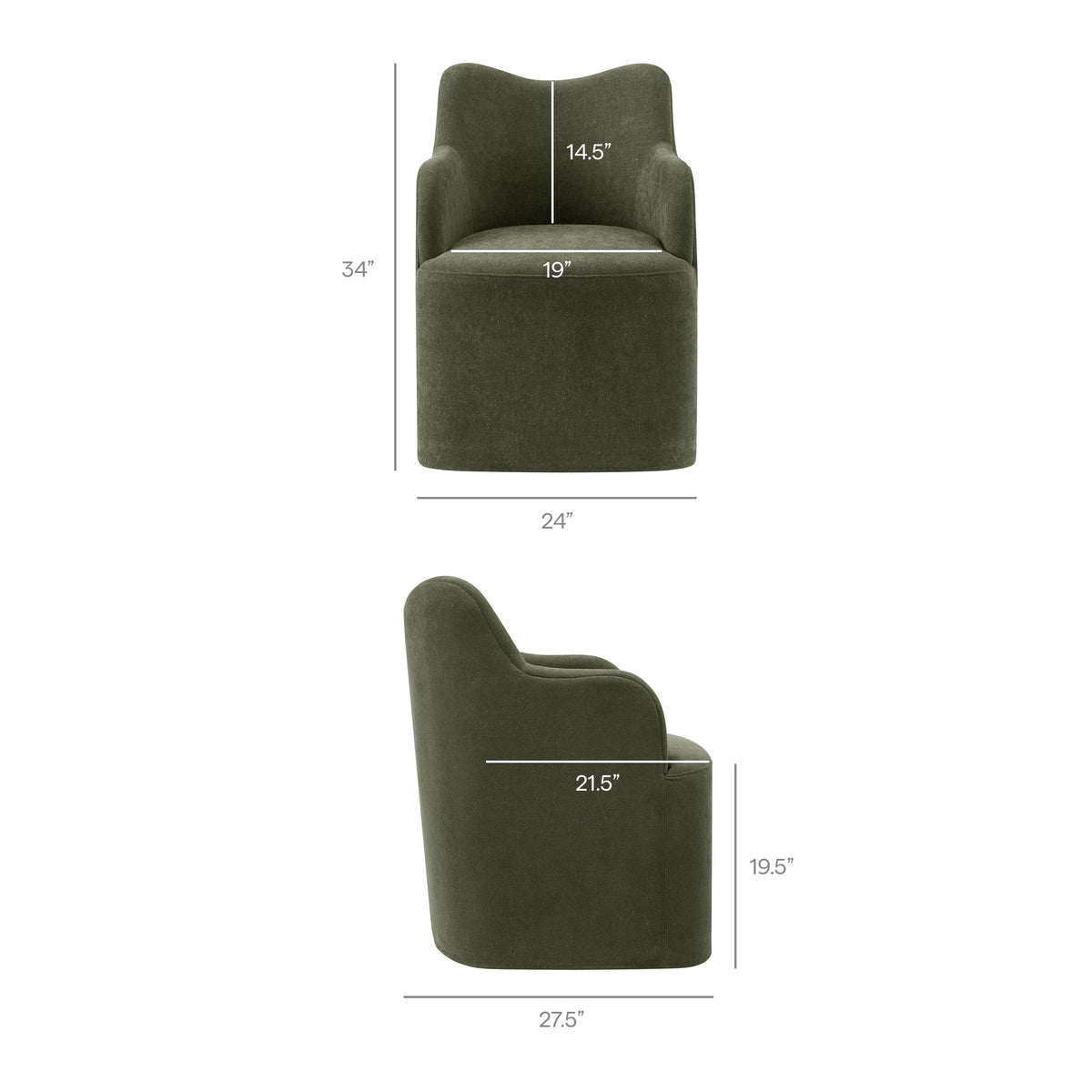 Cordelle Linen Blend Swivel Dining Chair