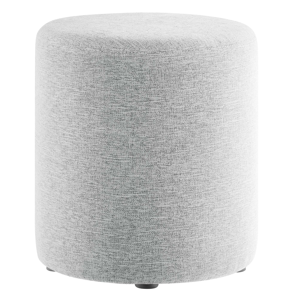 Callum Woven Heathered Fabric Upholstered Ottoman