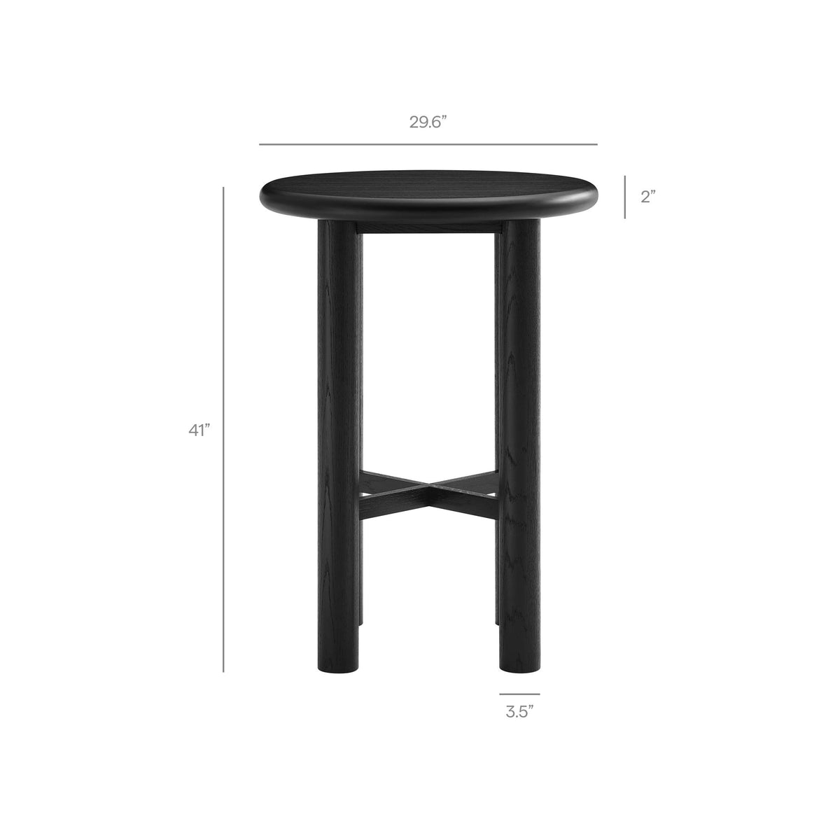 Alvia Oak Wood Bar Table