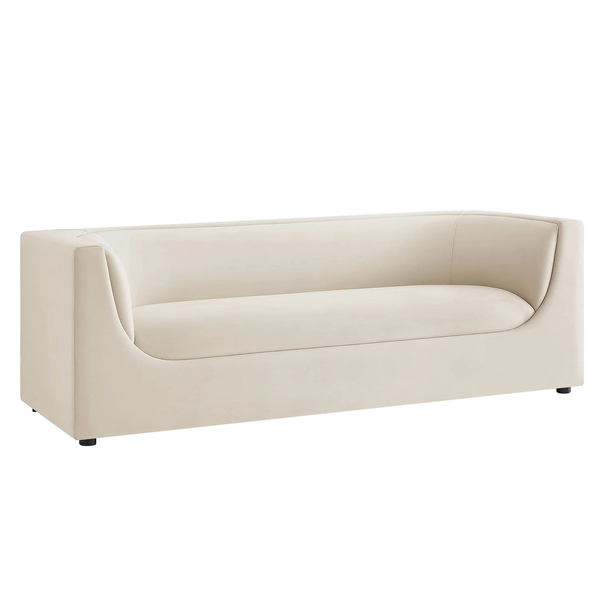 Hilda Curved Back Performance Velvet Sofa