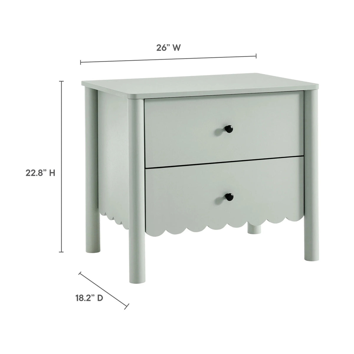 Emmeline Scalloped Nightstand