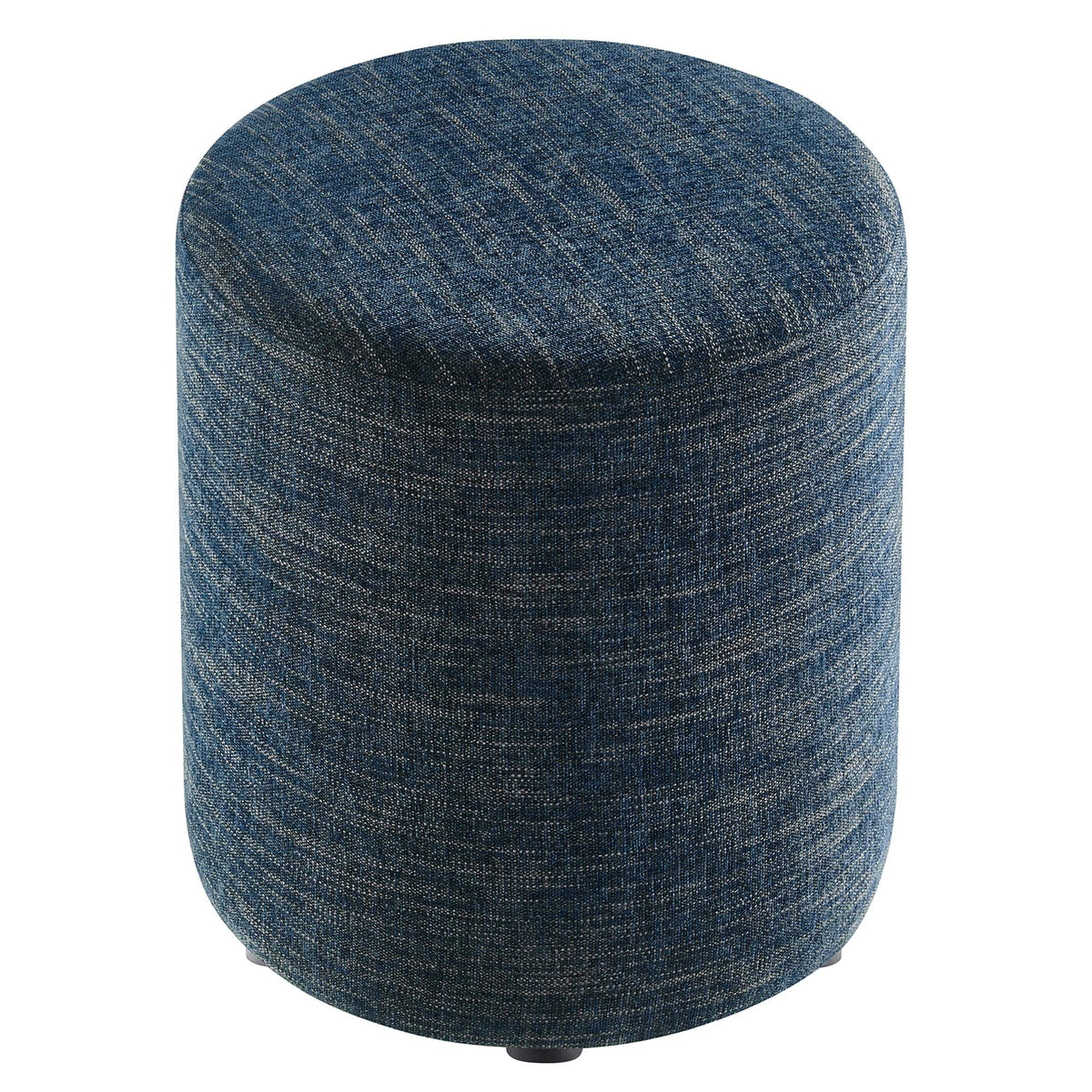 Callum Woven Heathered Fabric Upholstered Ottoman