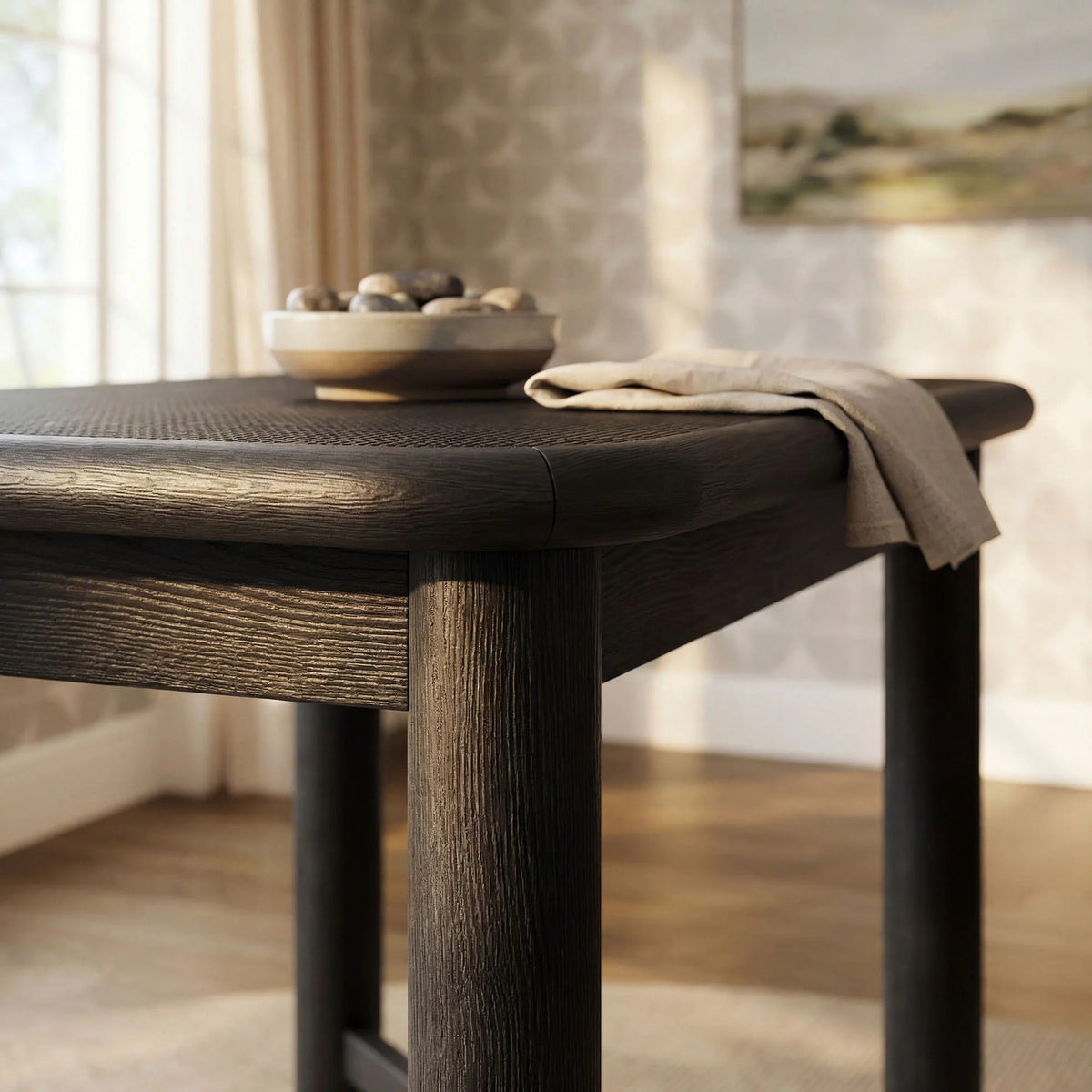 Alvia Oak Wood Bar Table