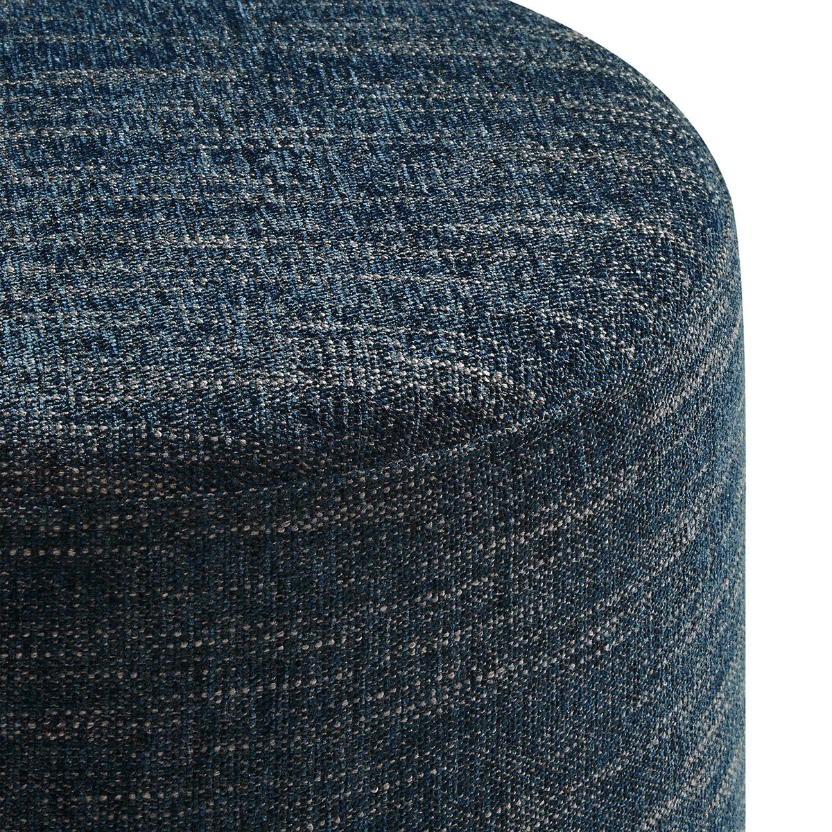 Callum Woven Heathered Fabric Upholstered Ottoman