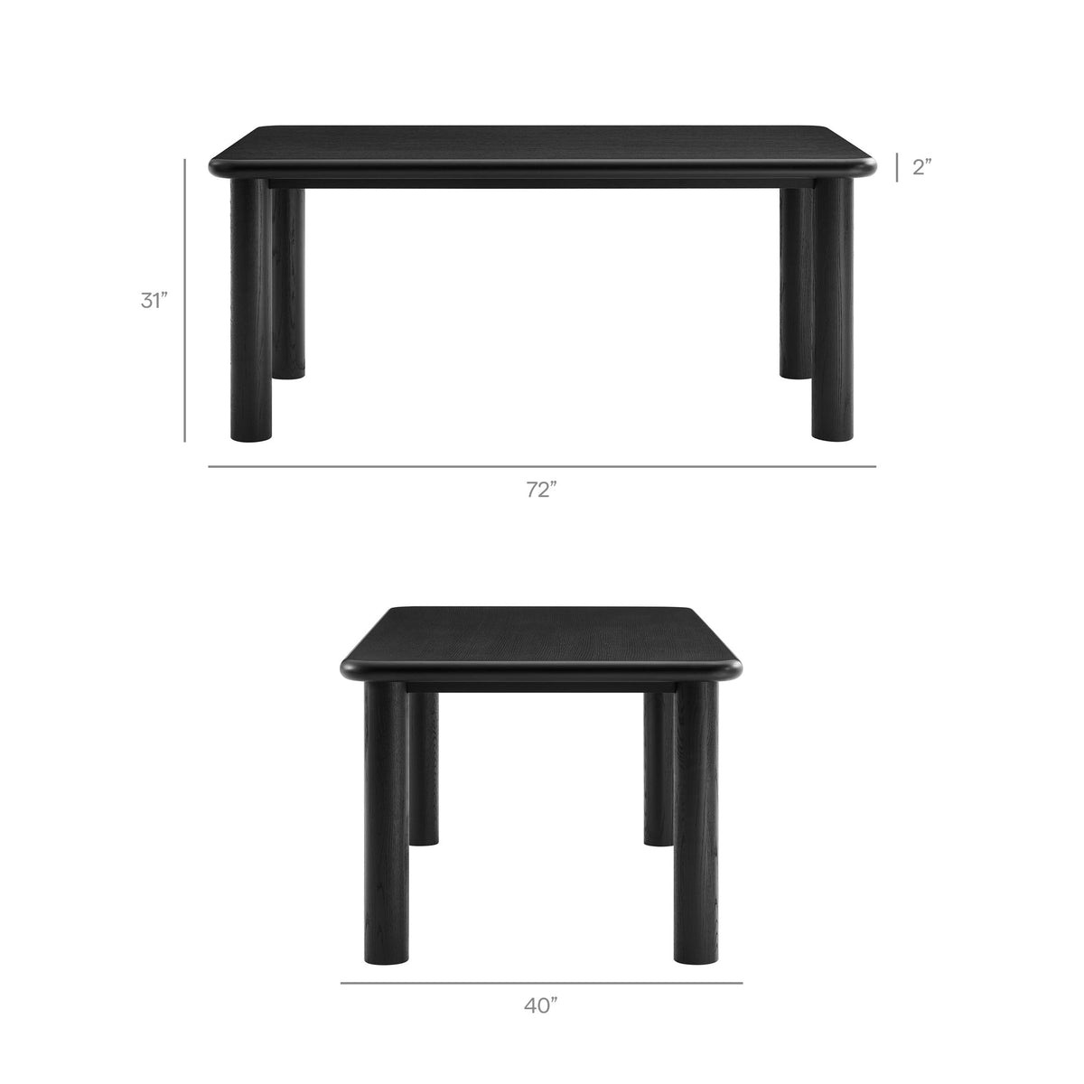 Alvia Rectangular Oak Wood Dining Table