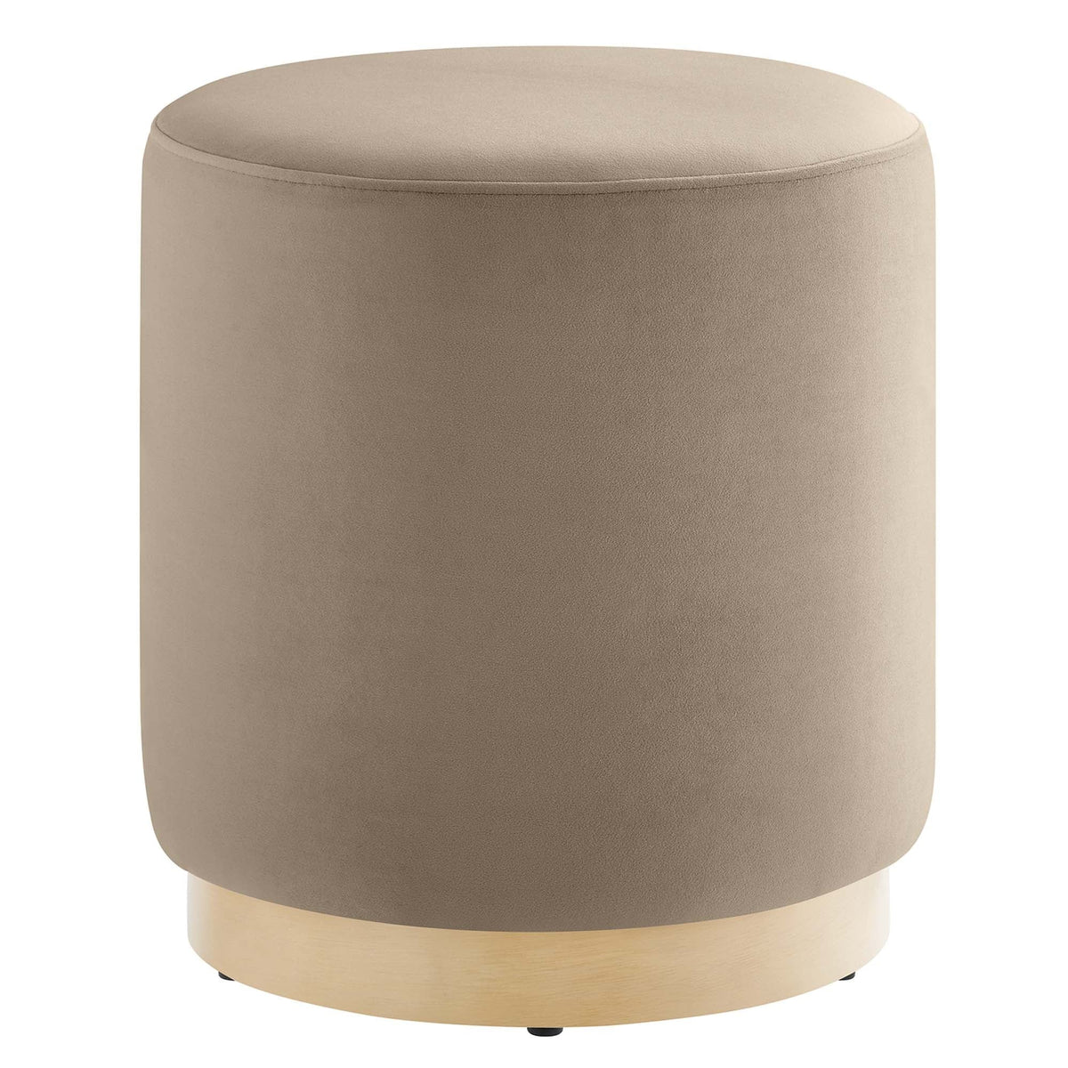 Tilden Round Performance Velvet Upholstered Ottoman