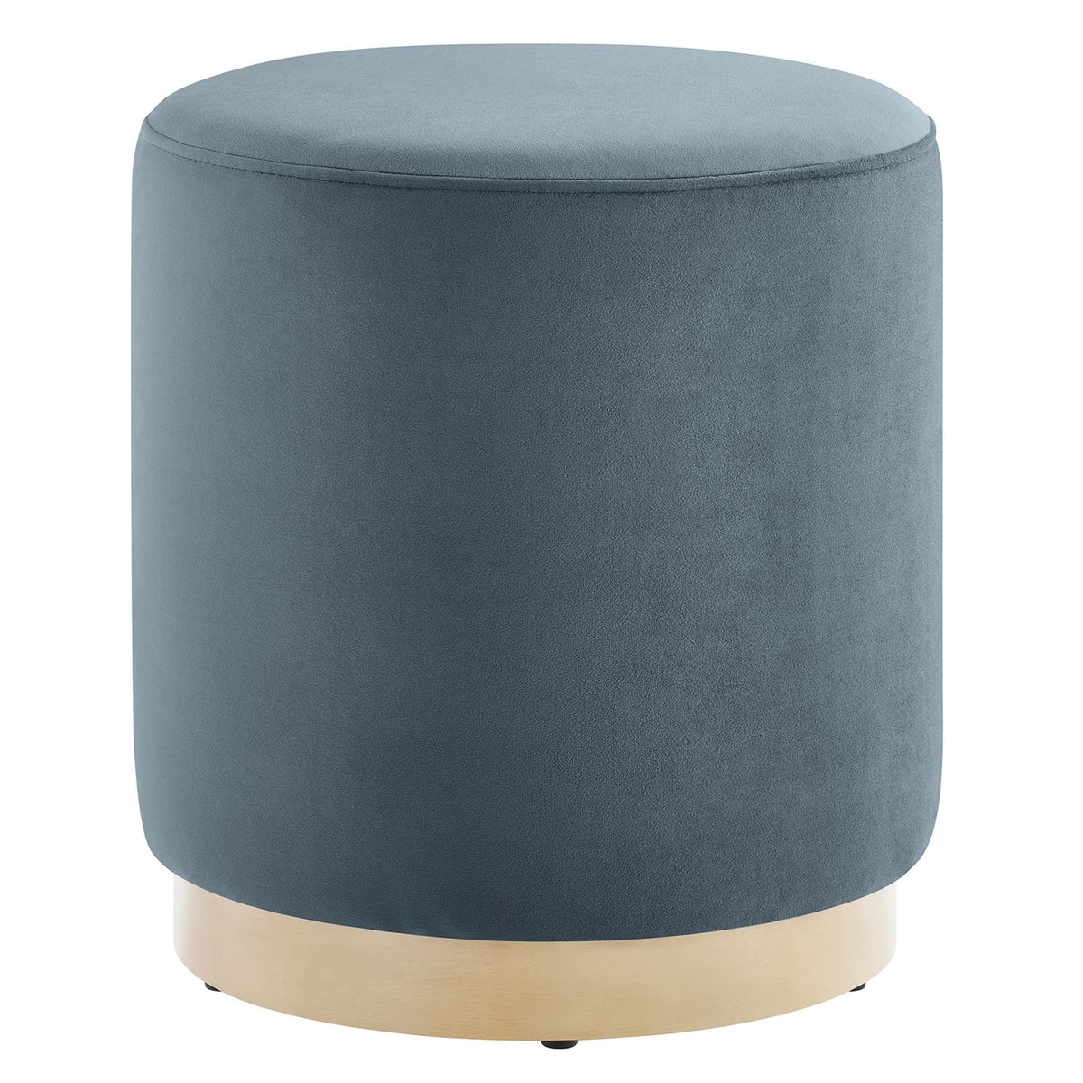 Tilden Round Performance Velvet Upholstered Ottoman