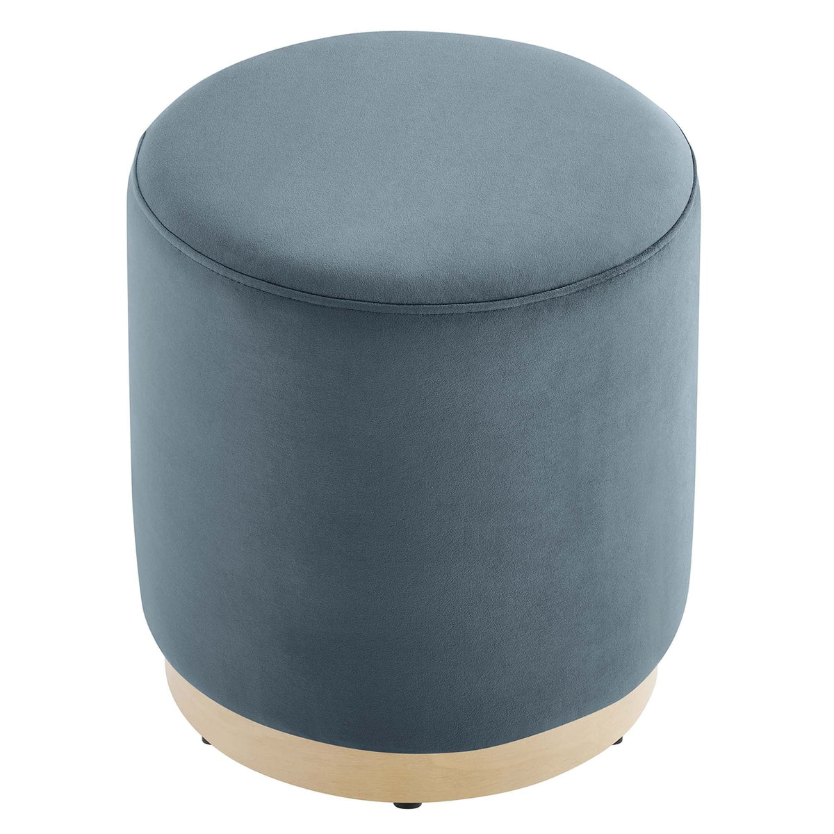 Tilden Round Performance Velvet Upholstered Ottoman
