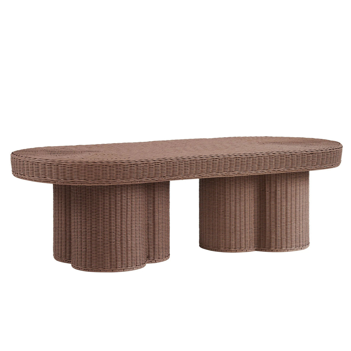 Sarova Natural Rattan Oval Pedestal Coffee Table
