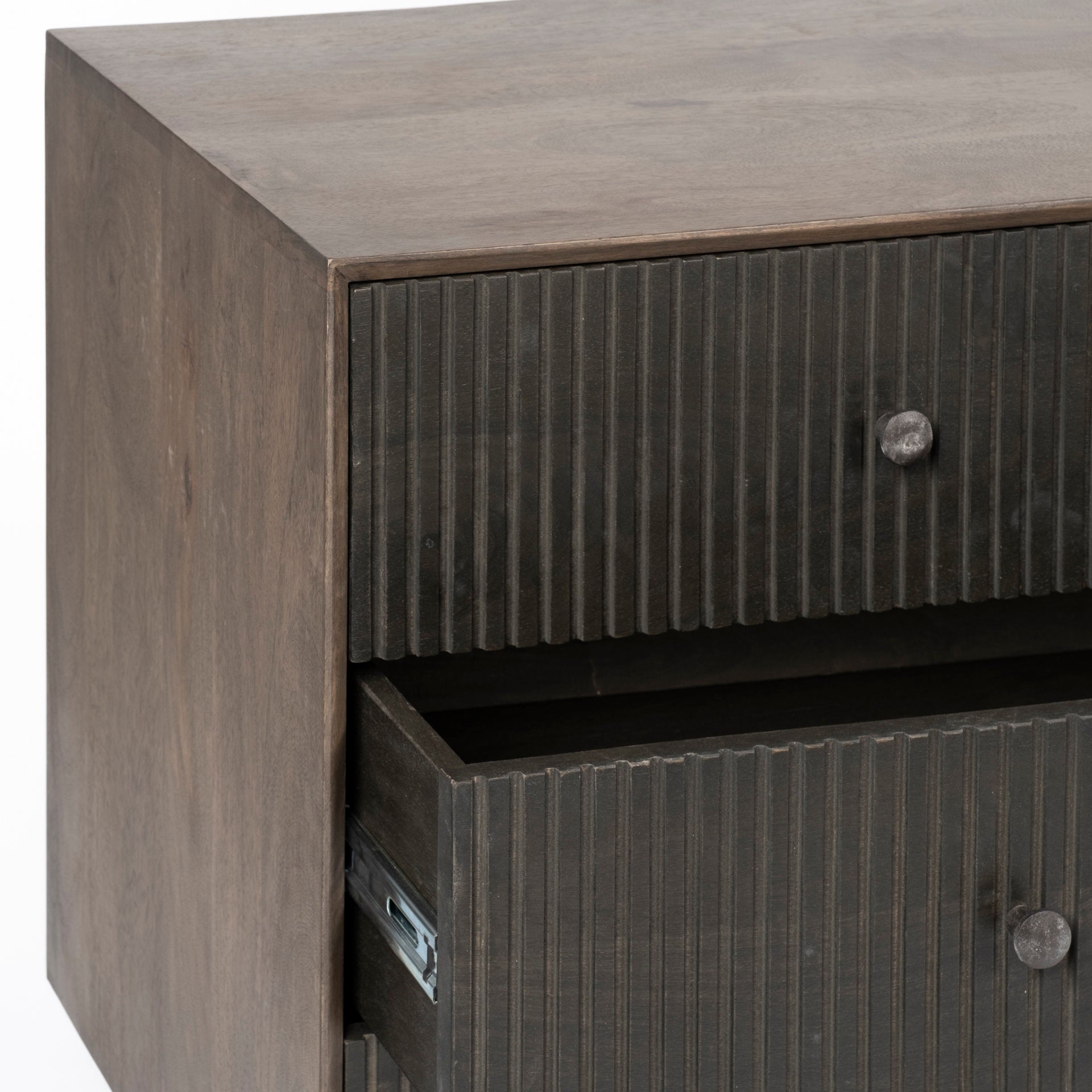 Grace 70Wx18.5Lx31.25H Two-Tone Brown Solid Wood 6 Drawer Sideboard