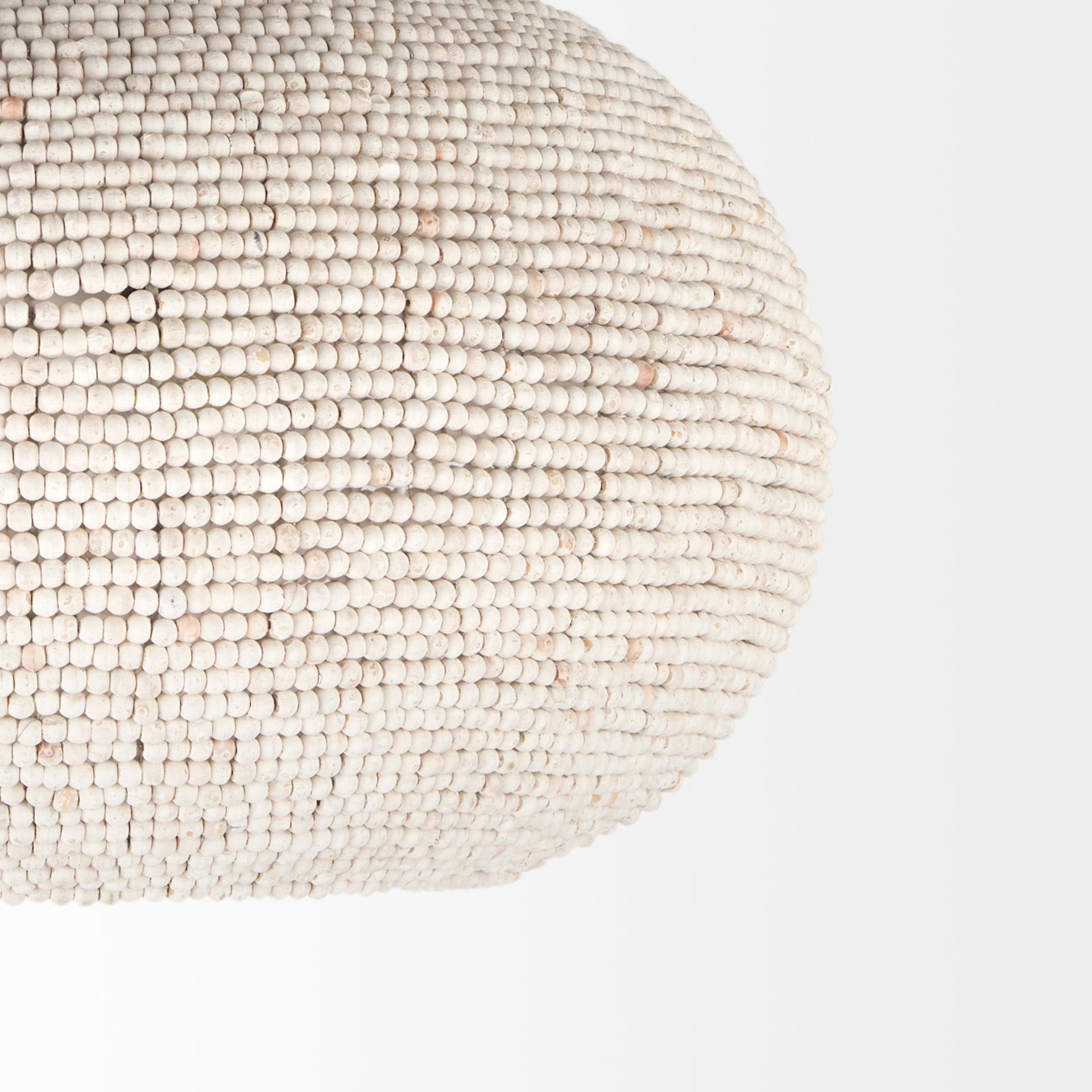 Theta 30.0 L x 30.0 W x 15.0 H White-Washed Beaded Chandelier