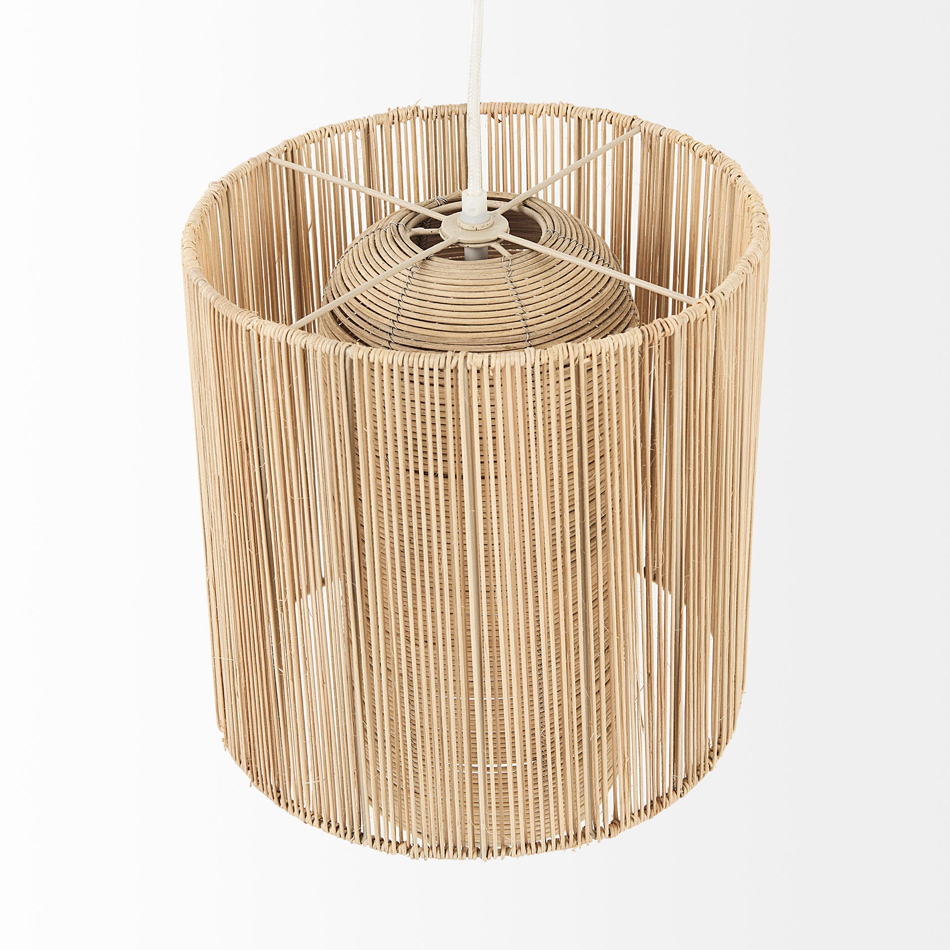 Aviario 14.2 L x 14.2 W x 14.2 H Natural Cane Cylindrical Pendant Light