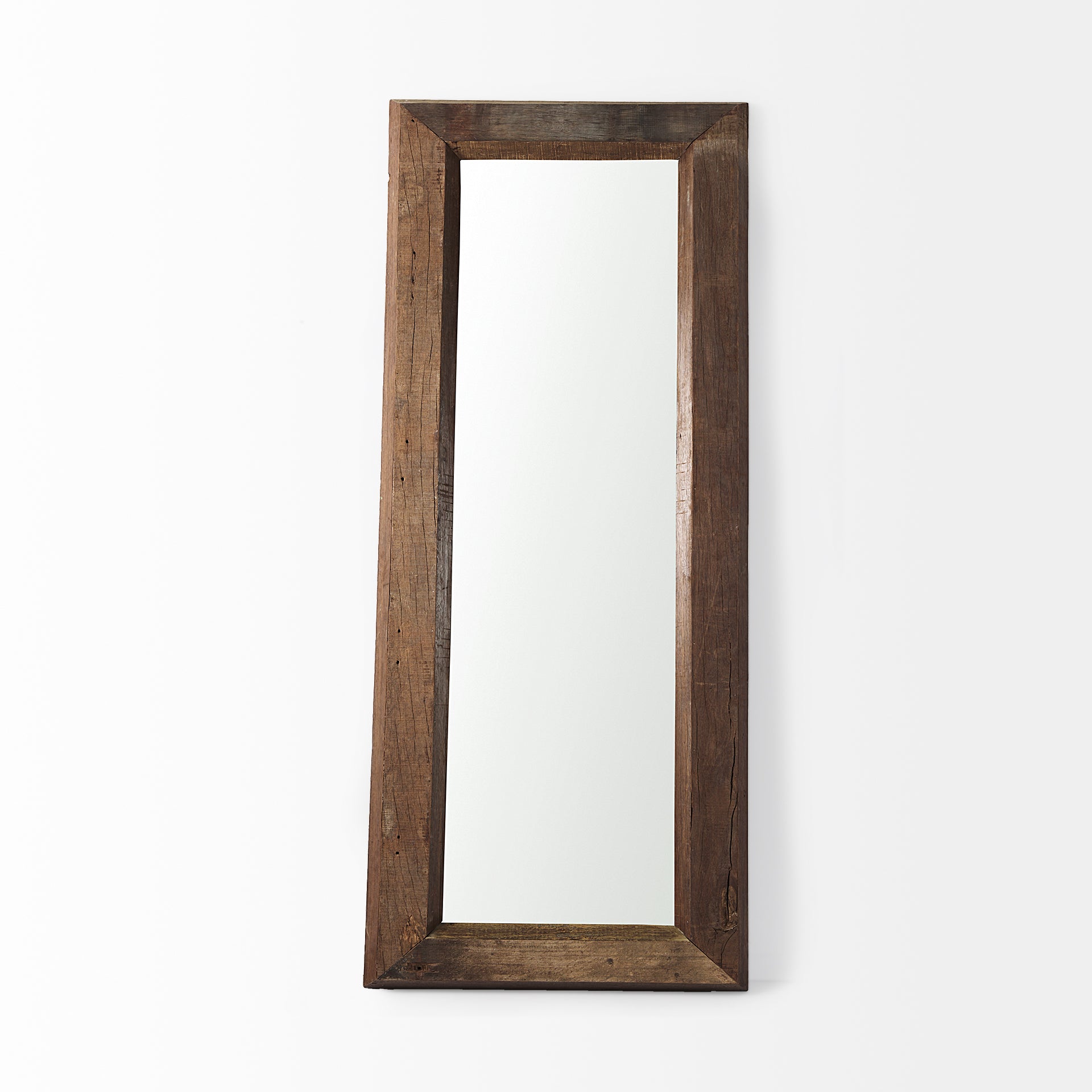 Gerome 31.0L x 5.0W x 86.0H  Brown Wooden Floor Mirror