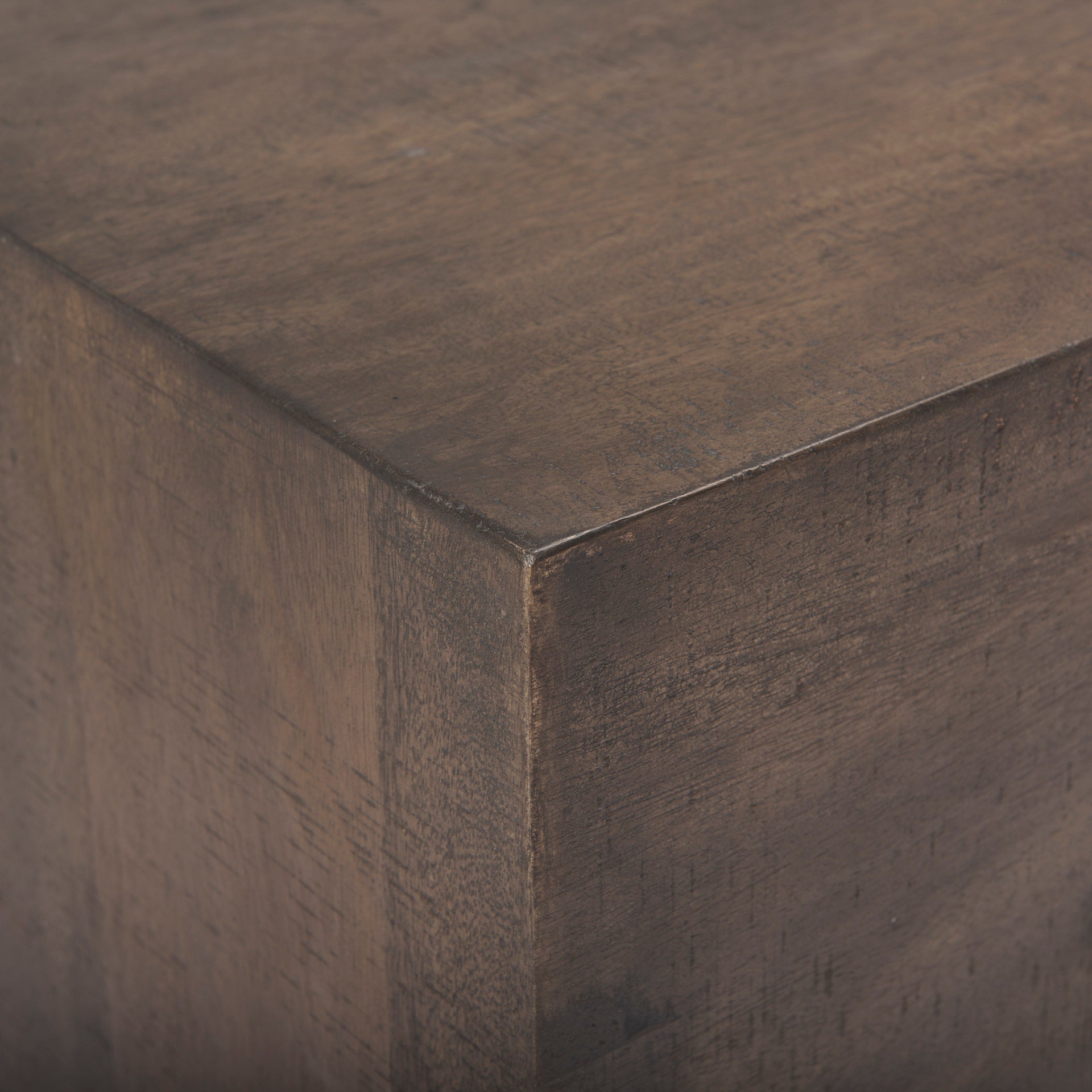 West 55L x 32W x 14H Medium Brown Wooden Angled Coffee Table