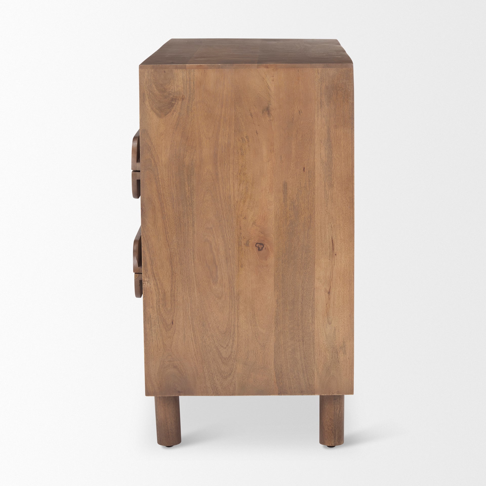 Astrid  36L x 17W x 30.3H Medium Brown Solid Wood 3 Drawer Cabinet