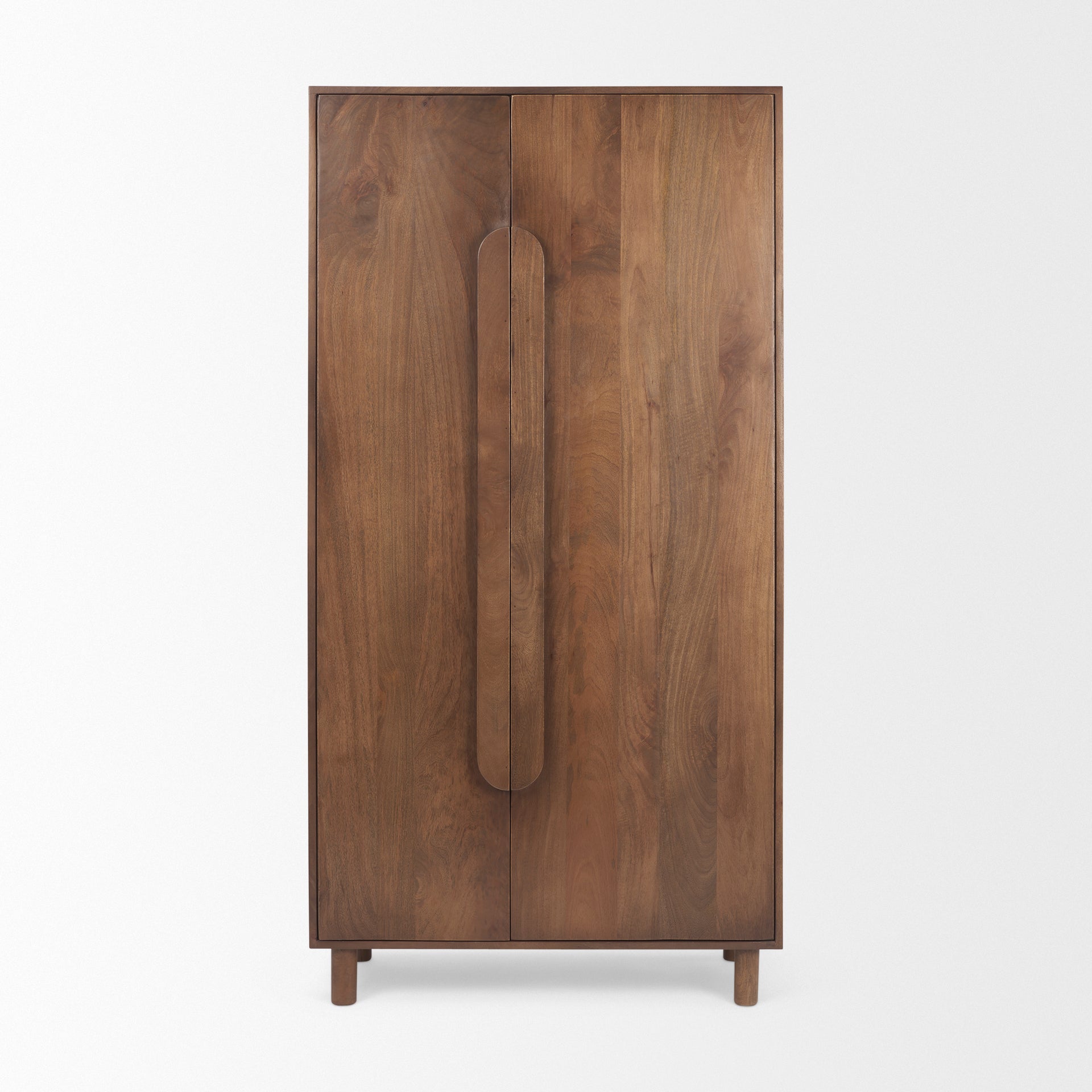 Astrid 36.0L x 17.0W x 70.0H Medium Brown Solid Wood Armoire