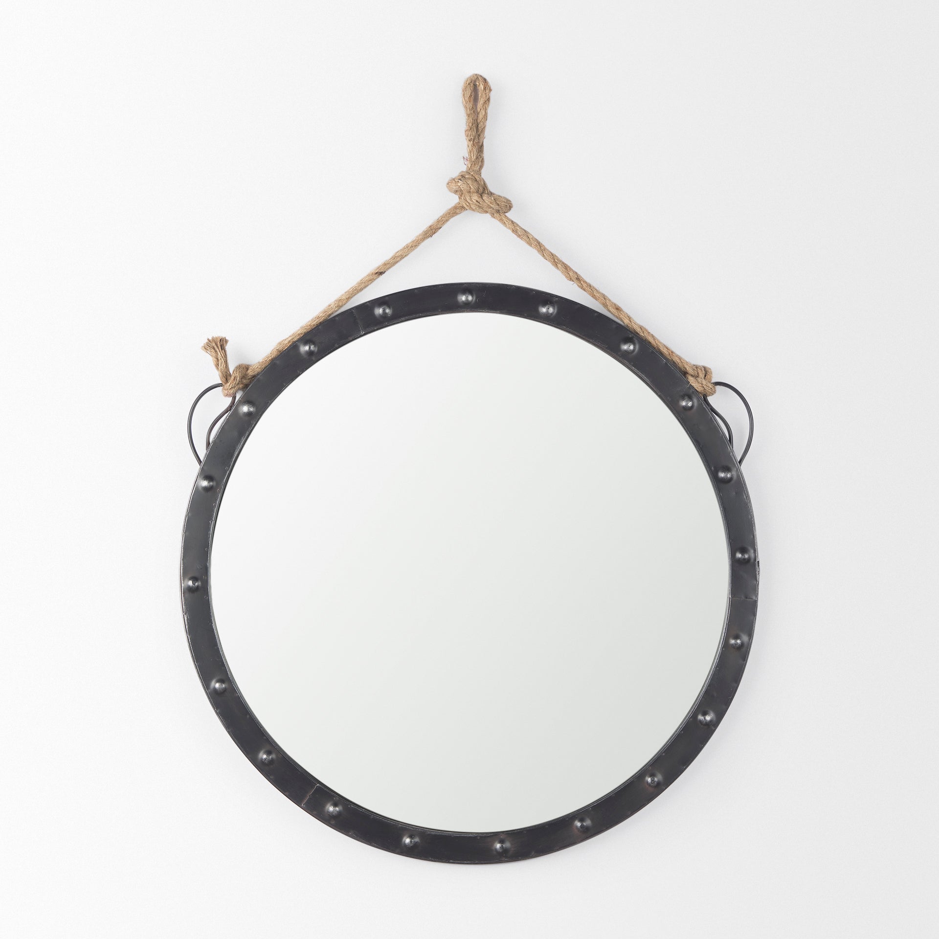 Pendula 27L x 27H Round Metal Frame Mirror