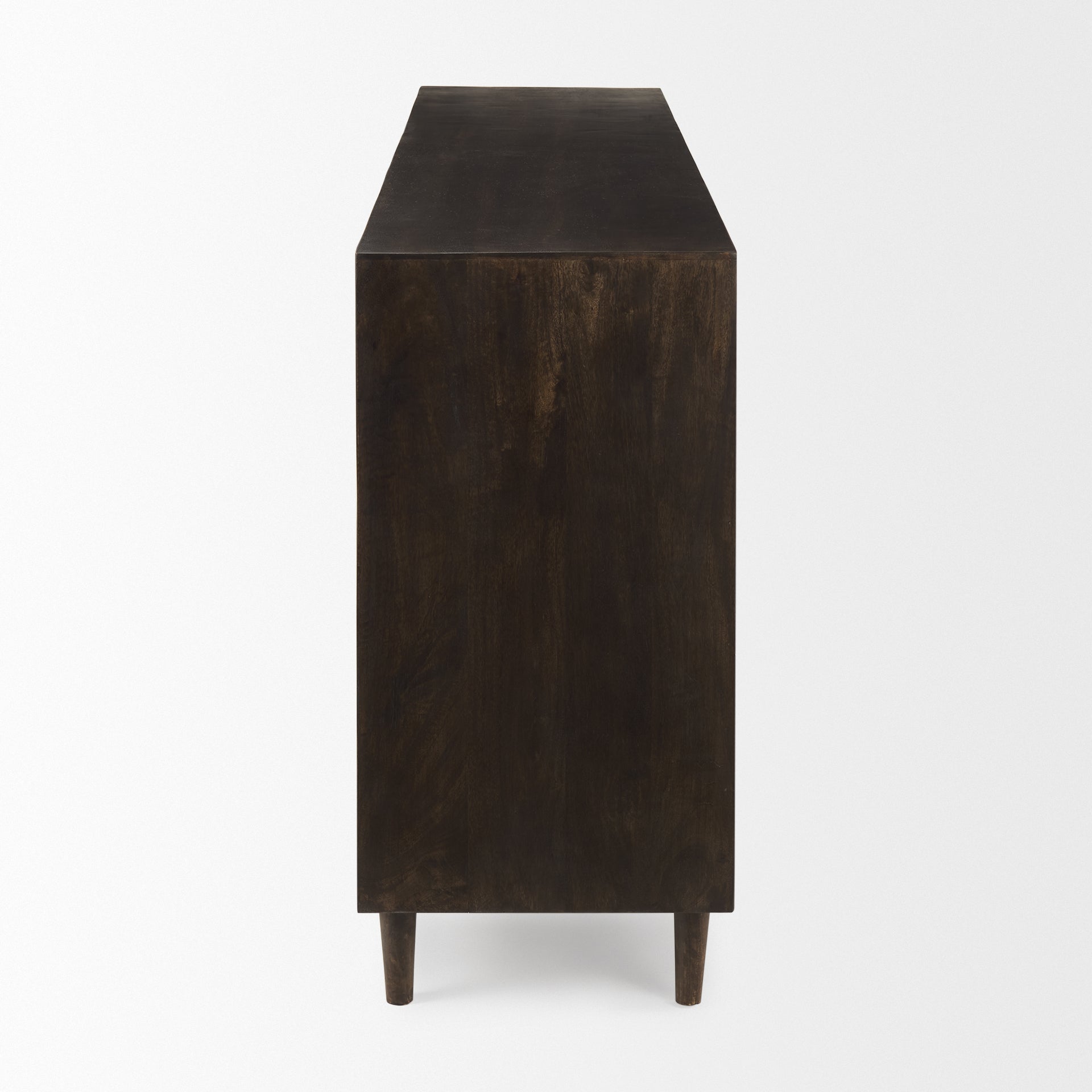 Tucker Dark Brown w/ Carved Arch Pattern 4 Door Sideboard