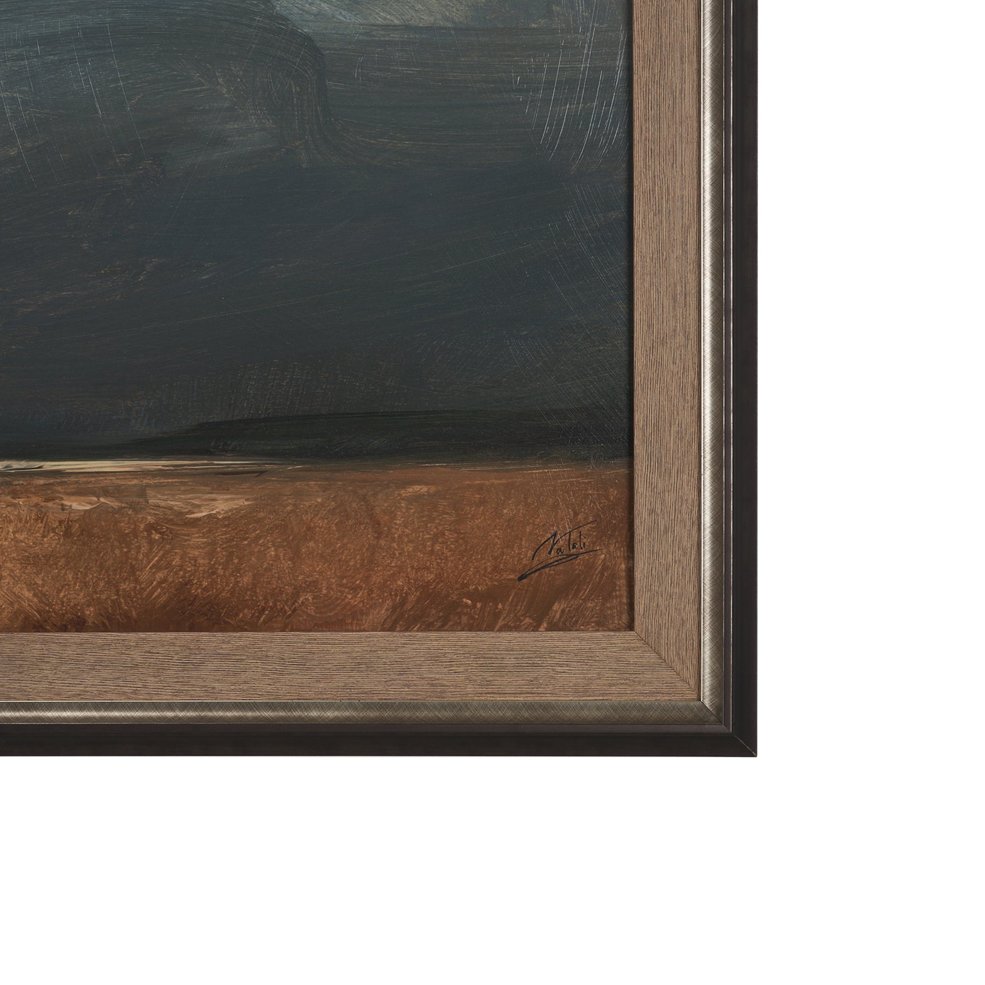 Rainy Landscape by Mercana Studio a Hand Embelished Textured Framed Art Print