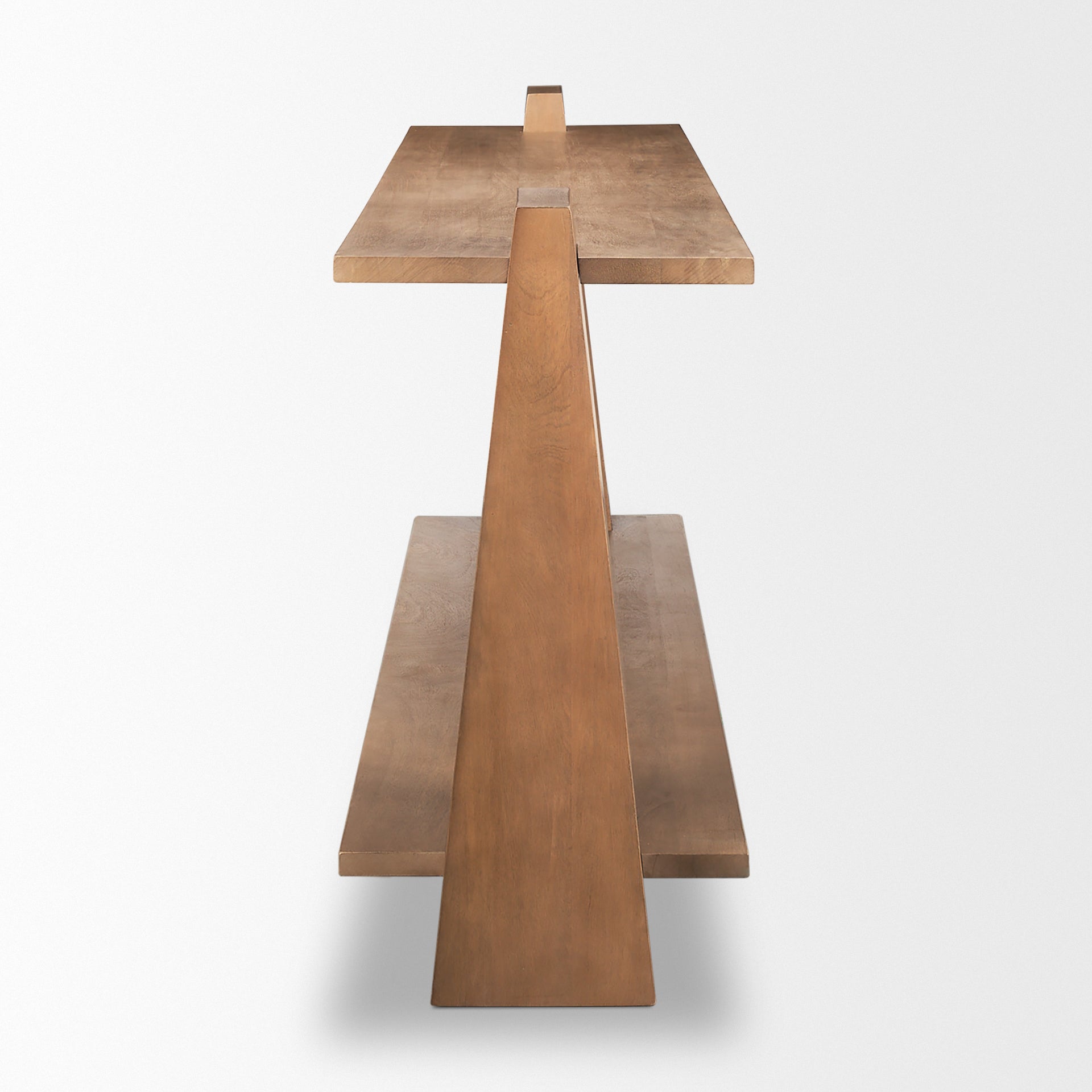 Eula Medium Brown Wood Console Table