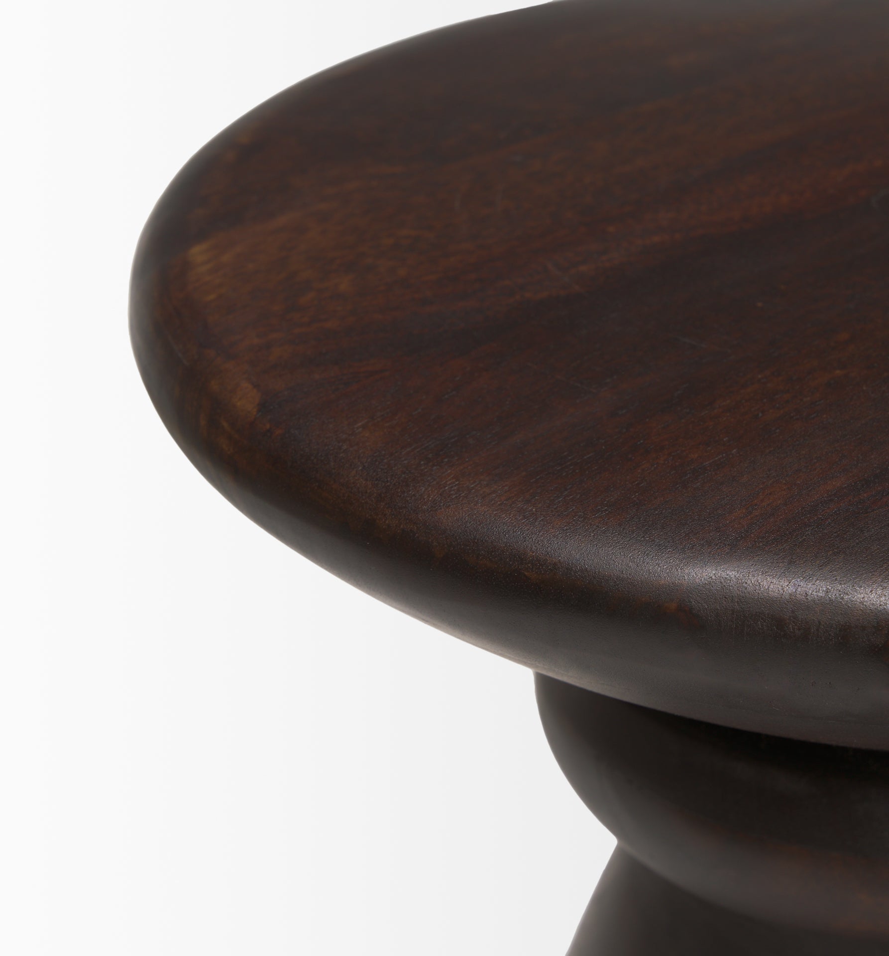 Palmera Dark Brown Wood Pedestal Accent Table