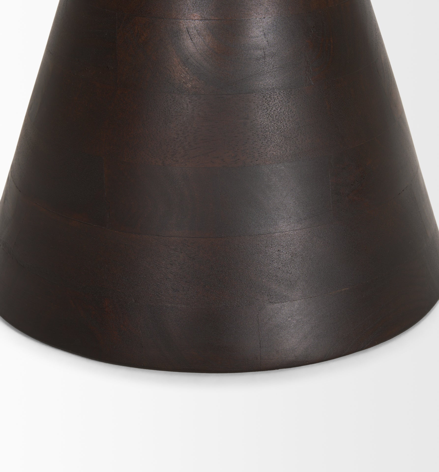 Palmera Dark Brown Wood Pedestal Accent Table