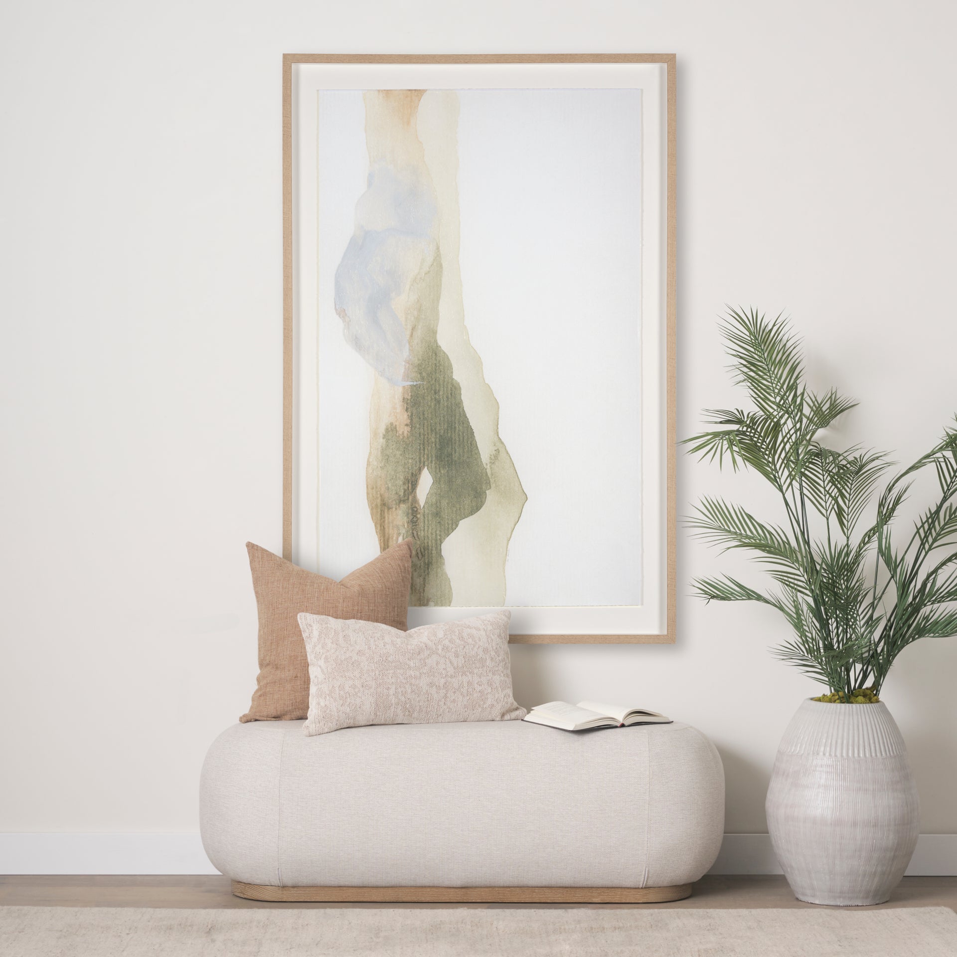 Can you Feel the Peace by Ira Havuka a Hand Embelished Textured Framed Art Print Matted under Glass