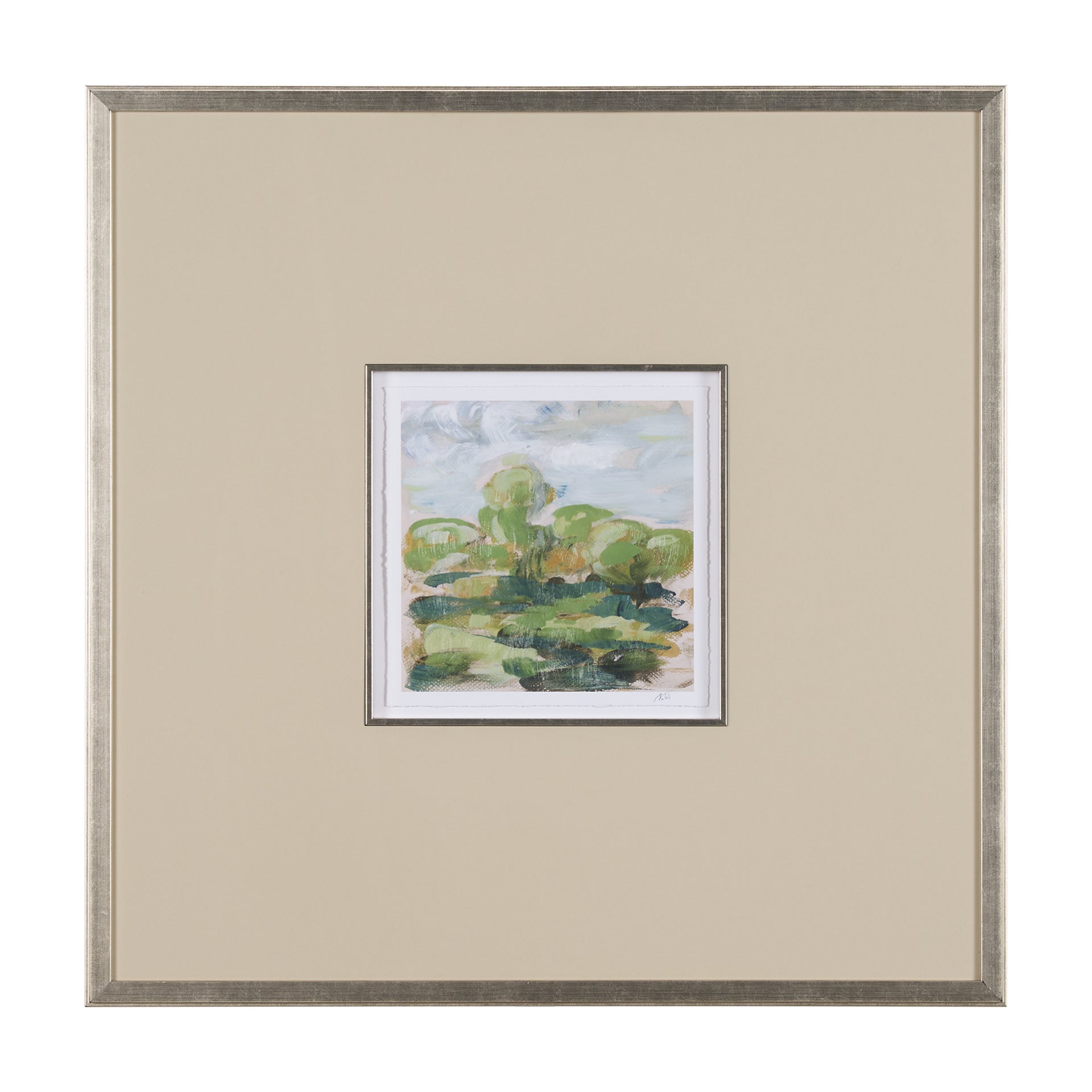 Vibrant View II by Mercana Studio a Hand Embelished Textured Framed Art Print Matted under Glass