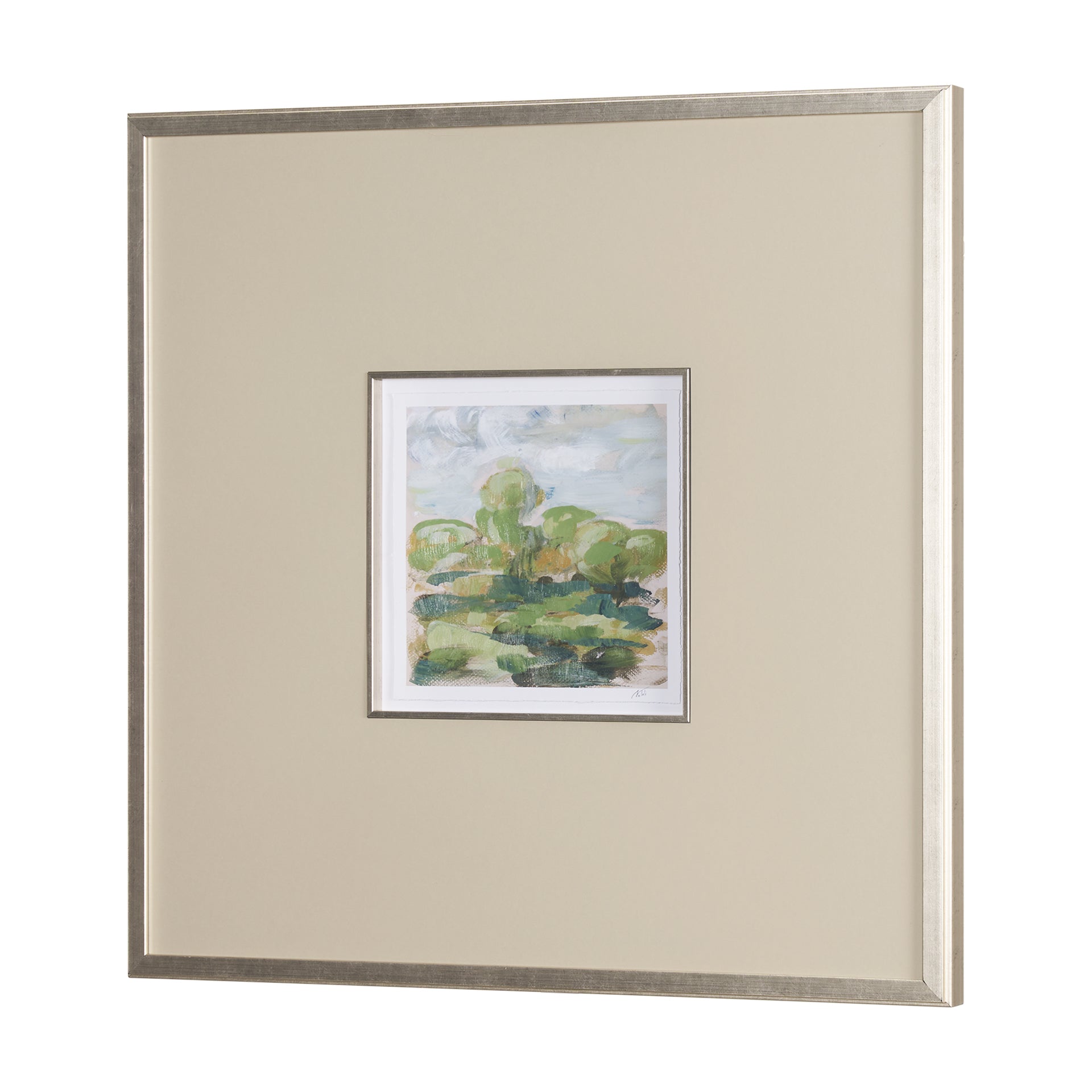 Vibrant View II by Mercana Studio a Hand Embelished Textured Framed Art Print Matted under Glass