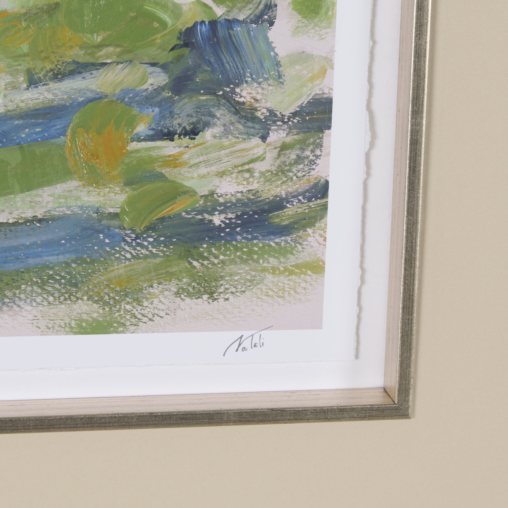 Vibrant View III by Mercana Studio a Hand Embelished Textured Framed Art Print Matted under Glass